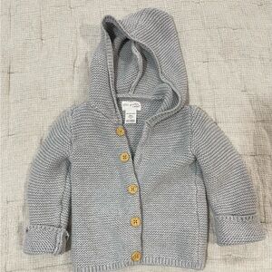 Little Planet Gray Knit Hooded Jacket for Kids